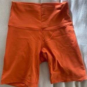 Orange TNA biker shorts 5” inseam